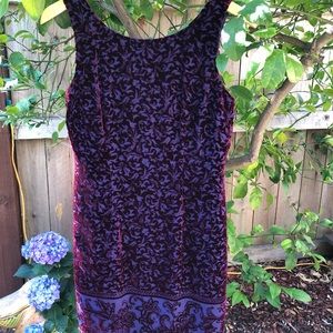 Burnt velvet purple dress.